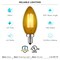Luxrite B11 LED Yellow Light Bulbs 4.5W 40W Equivalent Colored Glass E12 Candelabra Base, 3PK LR21745-3PK - alternate 3